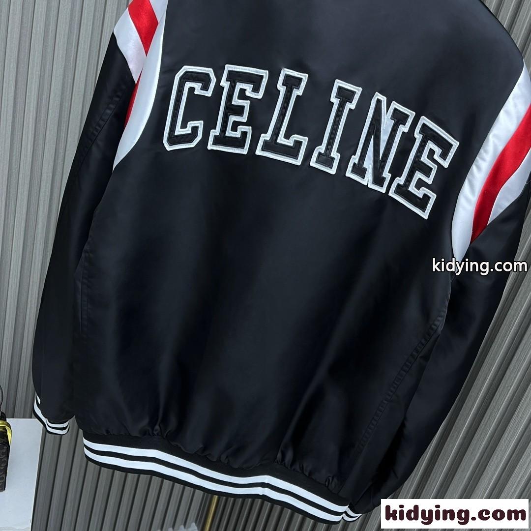 サテン調 CELINE ボンバージャケット セリーヌ ジャケット コピー ブルゾン-4