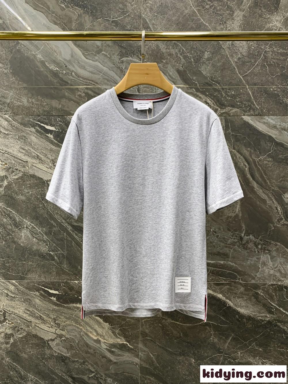 男女兼用 おしゃれ バイカラー クルーネック コットン ドムブラウン tシャツ コピー 半袖-2