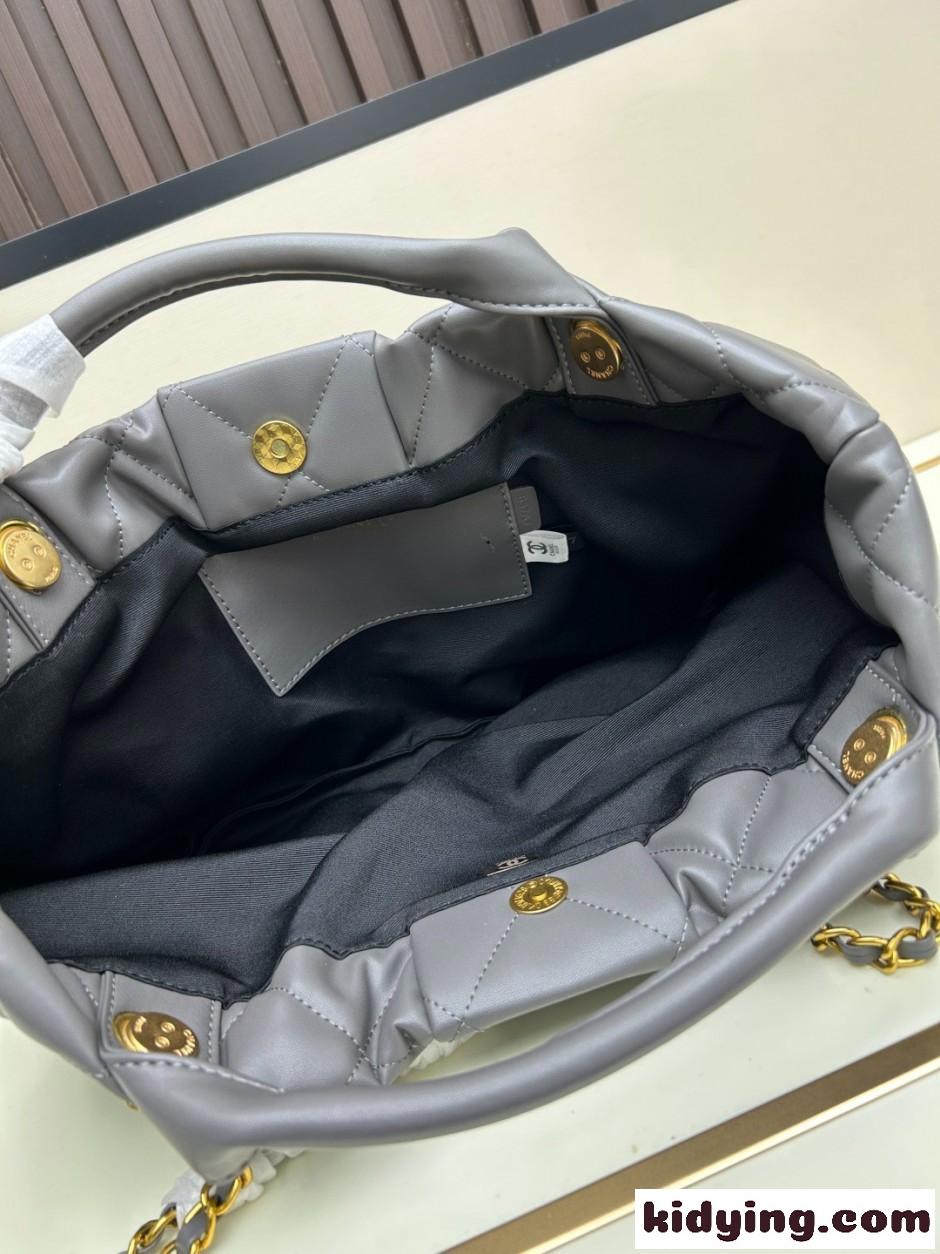 CHANEL シャネル マトラッセ リボン バッグ 25K コピー グレー-3