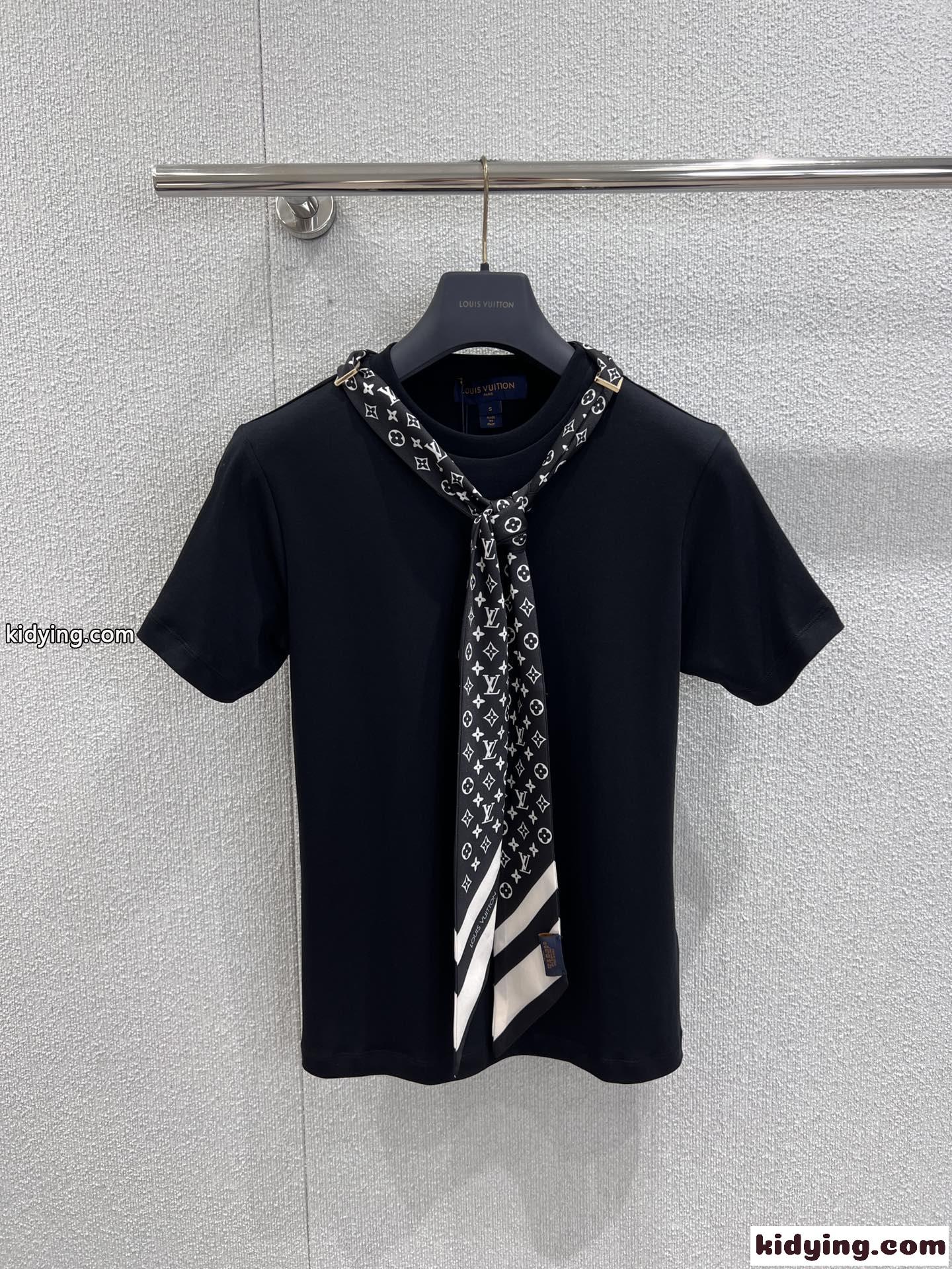 モノグラム スカーフ Tシャツ ルイヴィトン スーパーコピー クルーネック-0
