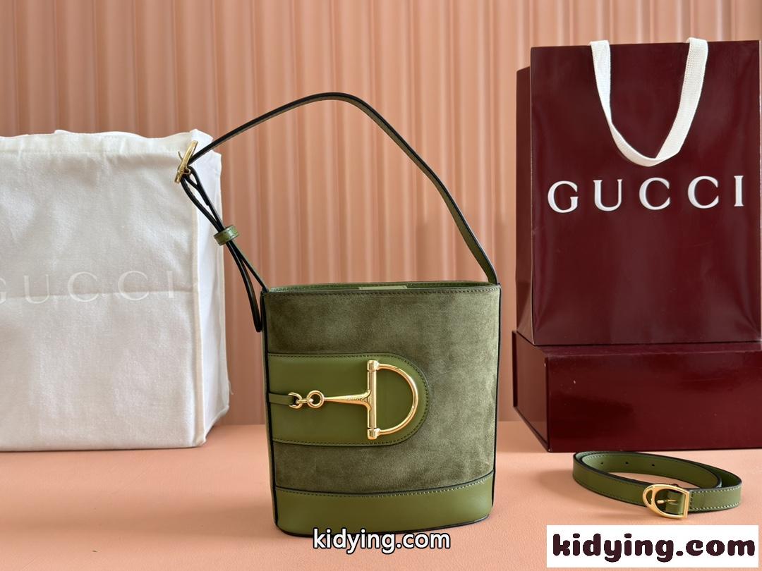 GUCCI 73 スモール バケットバッグ スエード グッチ バッグ スーパーコピー 833665 グリーン-0