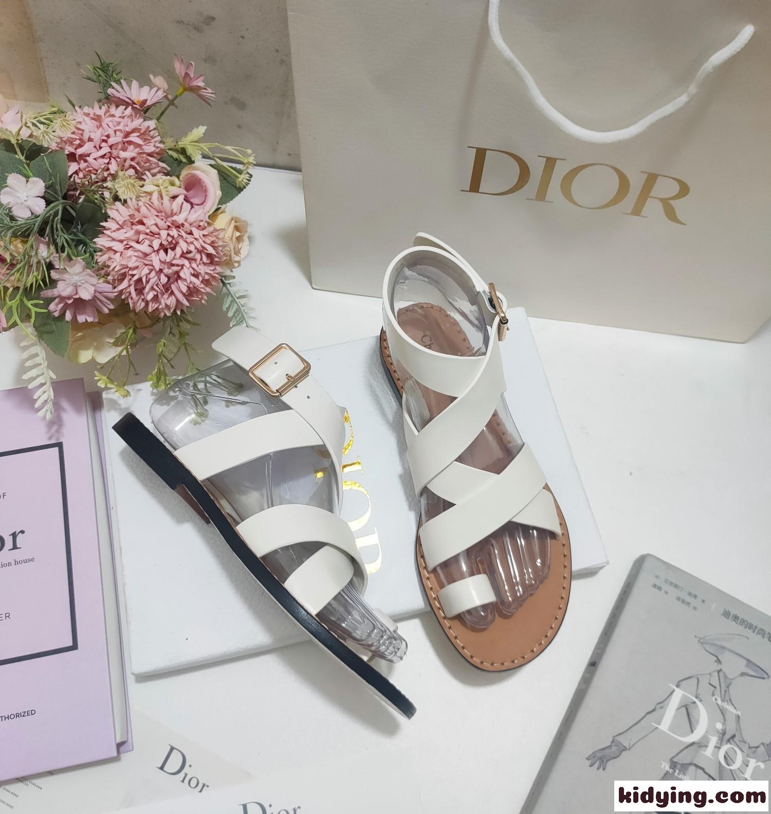 Dioriviera Dior Sun トゥリング サンダル クリスチャン・ディオール サンダル コピー ホワイト-4
