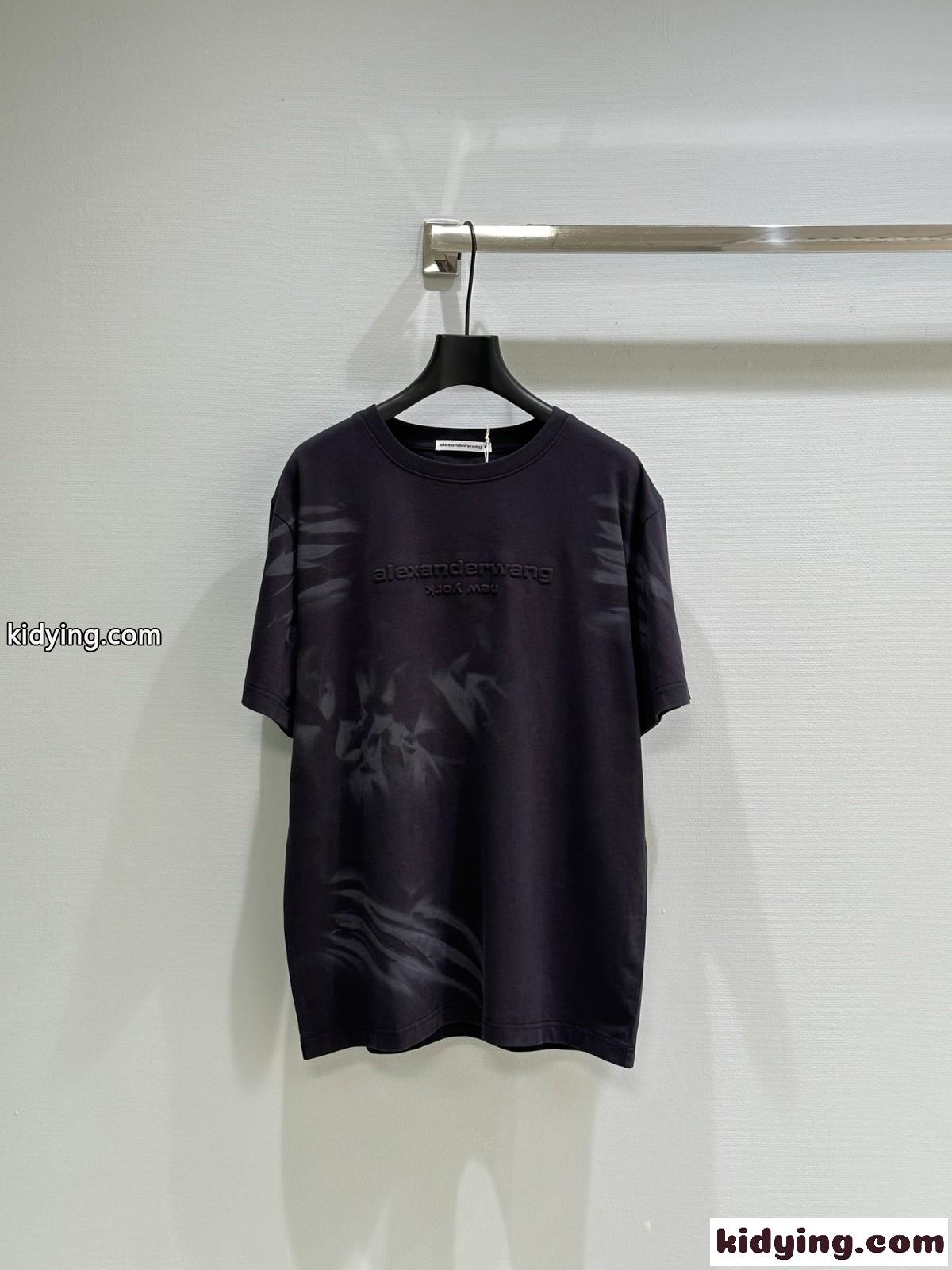 ユニセックス コットン 半袖Tシャツ アレキサンダーワング Tシャツ コピー オーバーサイズ-0