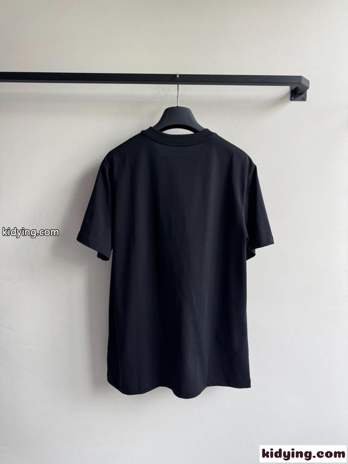 おしゃれ 可愛い 笑顏柄 クリスチャン・ディオール Tシャツ 偽物 コットン ブラック-1