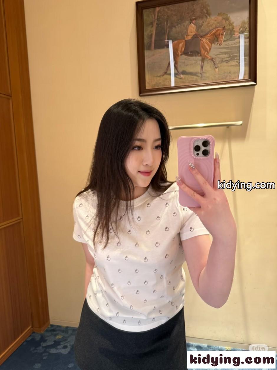エルメス Tシャツ コピー 上品 カジュアル 半袖Tシャツ アノー・フィネス プリント ホワイト-4