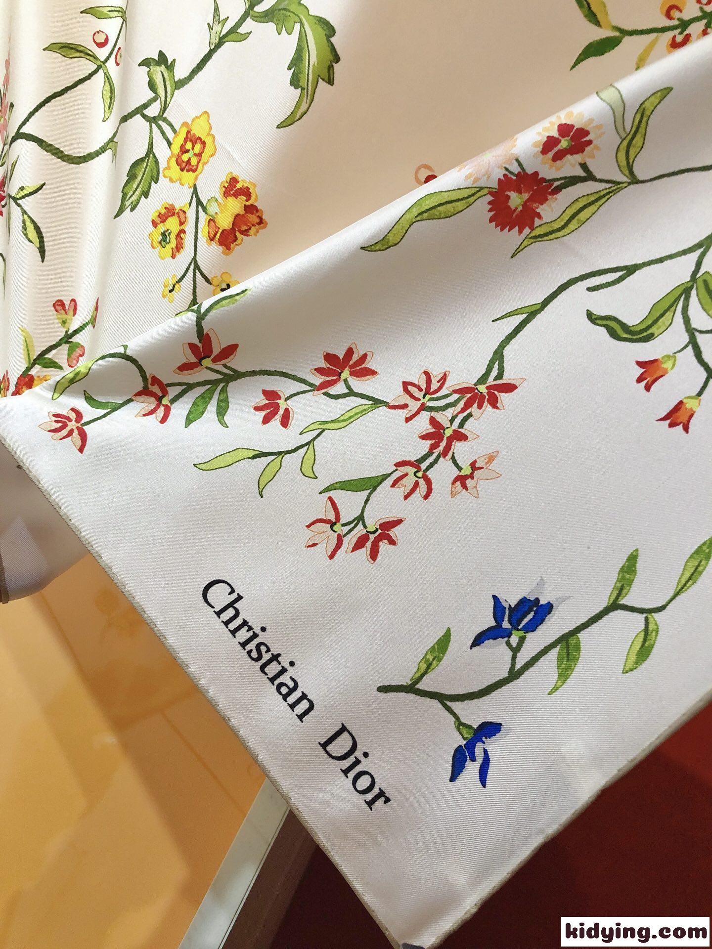 クリスチャン・ディオール スカーフ コピー レディース 上品 DIOR PETITES FLEURS 90 スクエアスカーフ-2