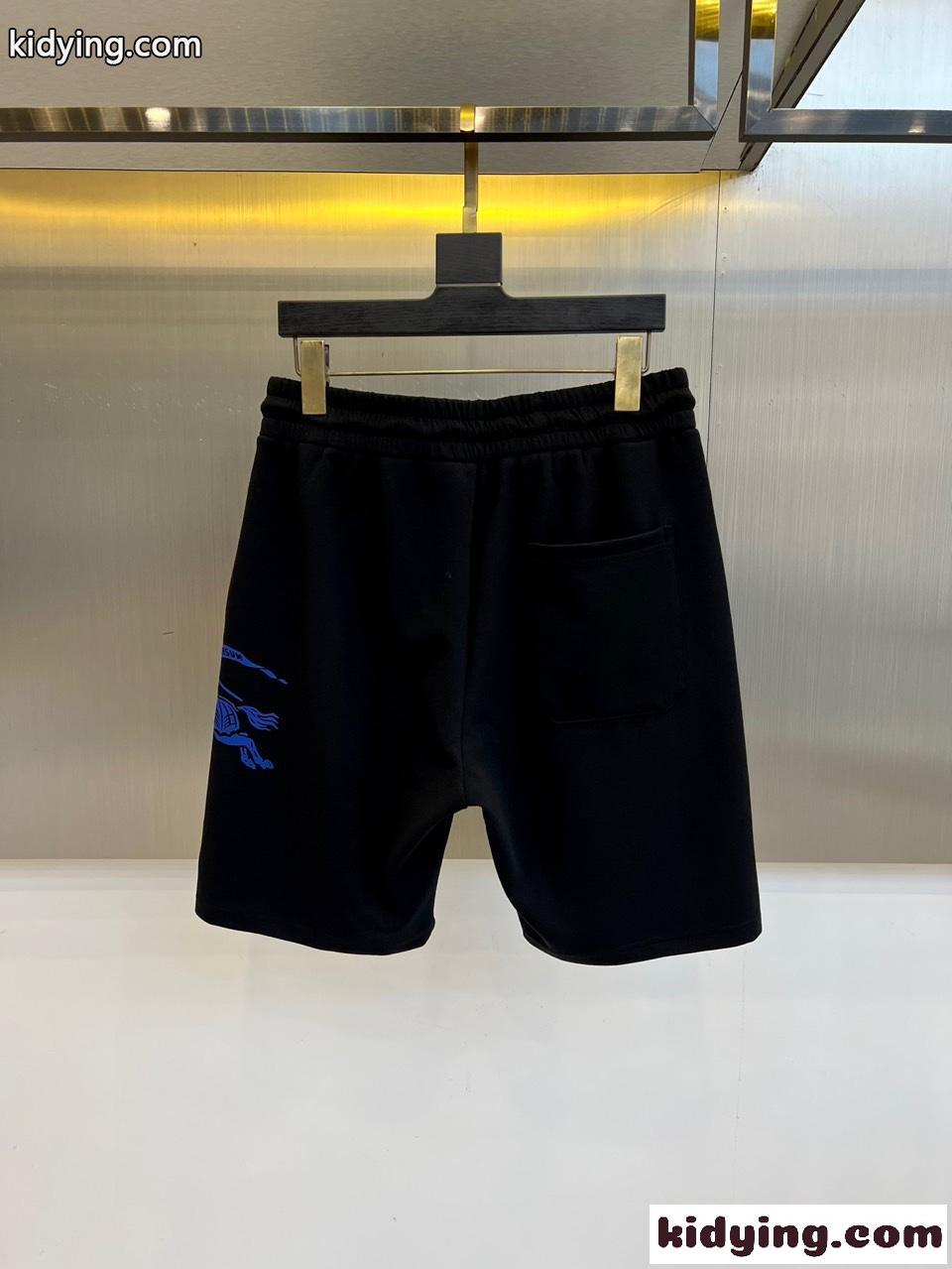 合わせやすい バーバリー パンツ 偽物 カジュアル コットン ショートパンツ ブラック-4