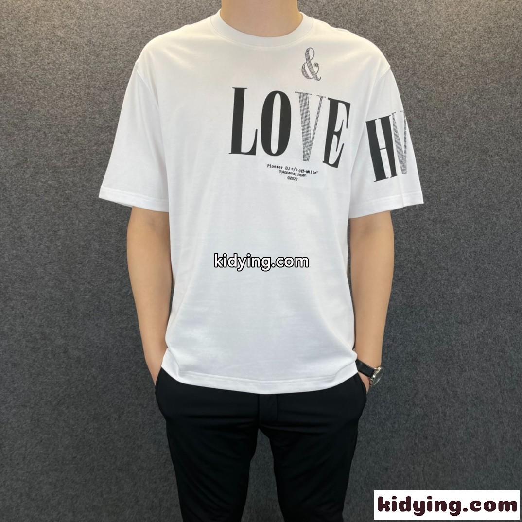 おしゃれ 定番 合わせやすい クールネック オフホワイト tシャツ メンズ コピー 半袖 カジュアル ホワイト ブラック-1