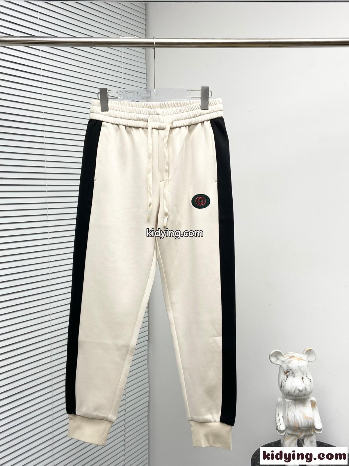 カジュアル ロゴ入り グッチ パンツ コピー メンズ スウェットパンツ ホワイト-0