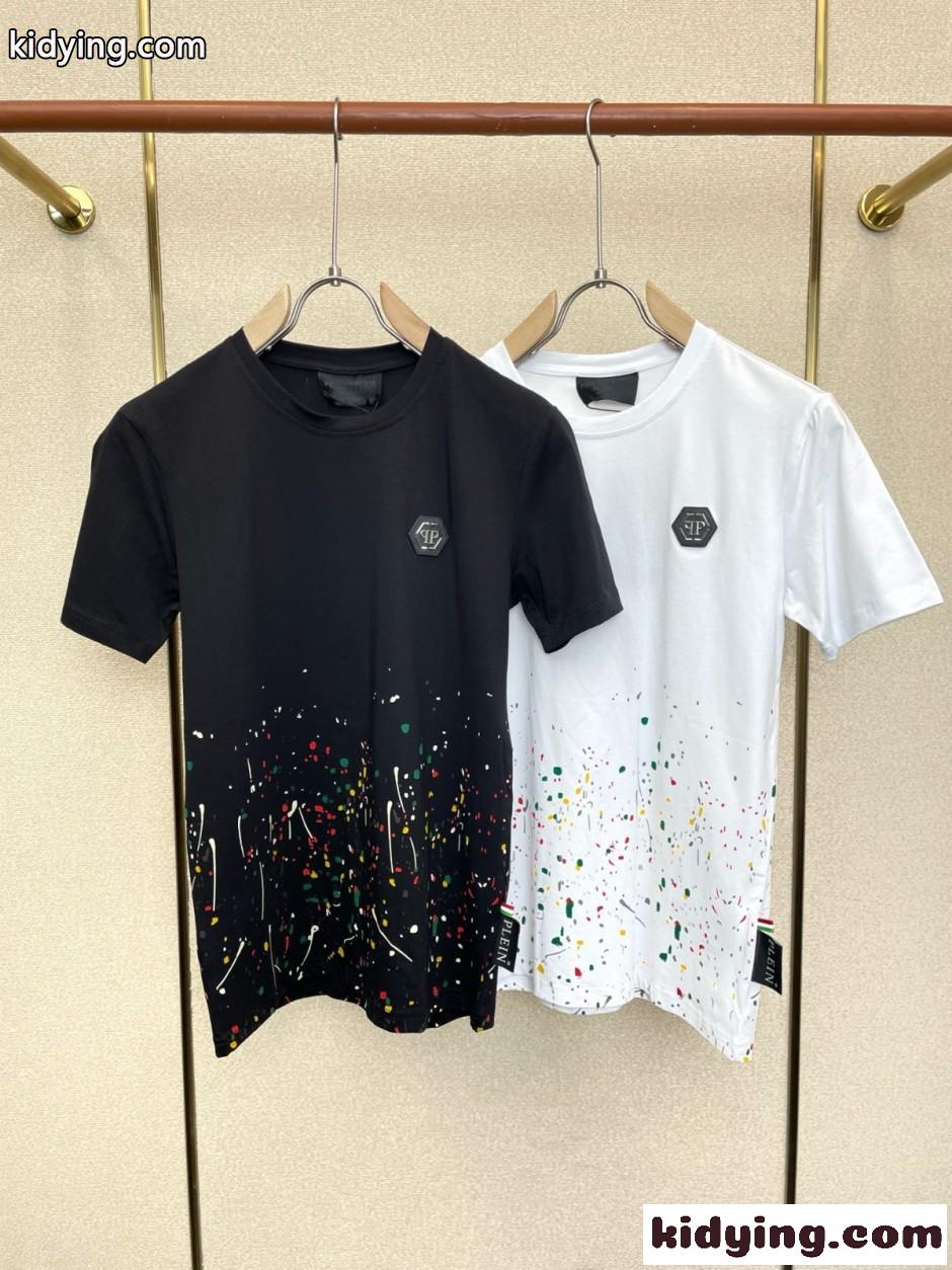 カジュアル 合わせやすい 半袖Tシャツ フィリッププレイン Tシャツ 偽物-2