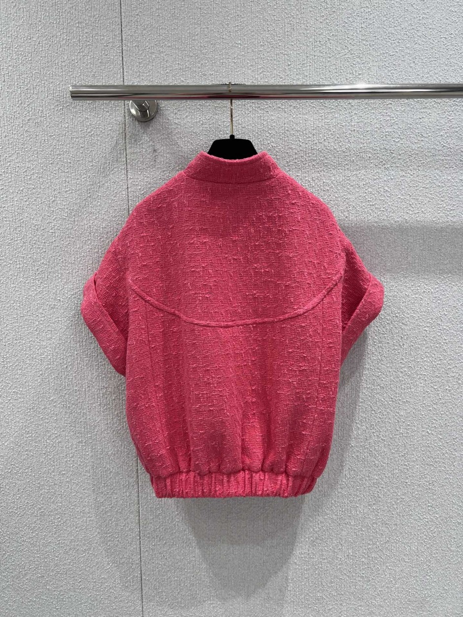 春に活躍～ツイード 半袖ジャケット シャネル ジャケット コピー ピンク-1