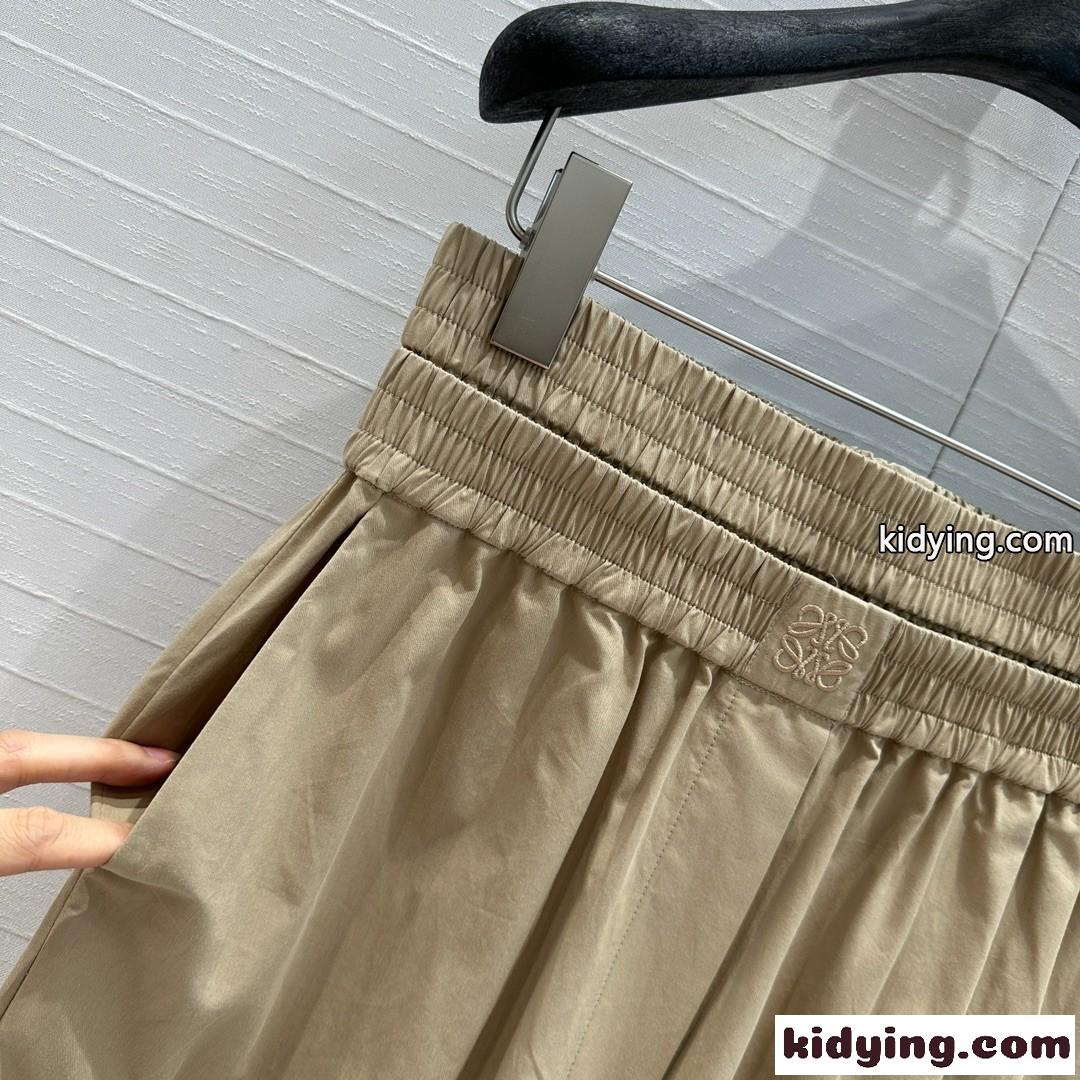 ロエベ パンツ コピー レディース ゆったり クロップド トラウザーズ-2