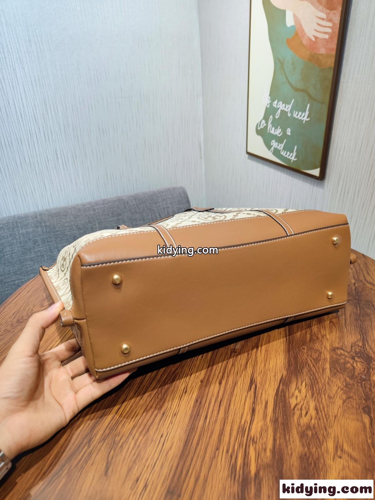 人気 レディース カバン Tモノグラム ジャガード ペリー トートバッグ トリー バーチ バッグ コピー ラージサイズ-1