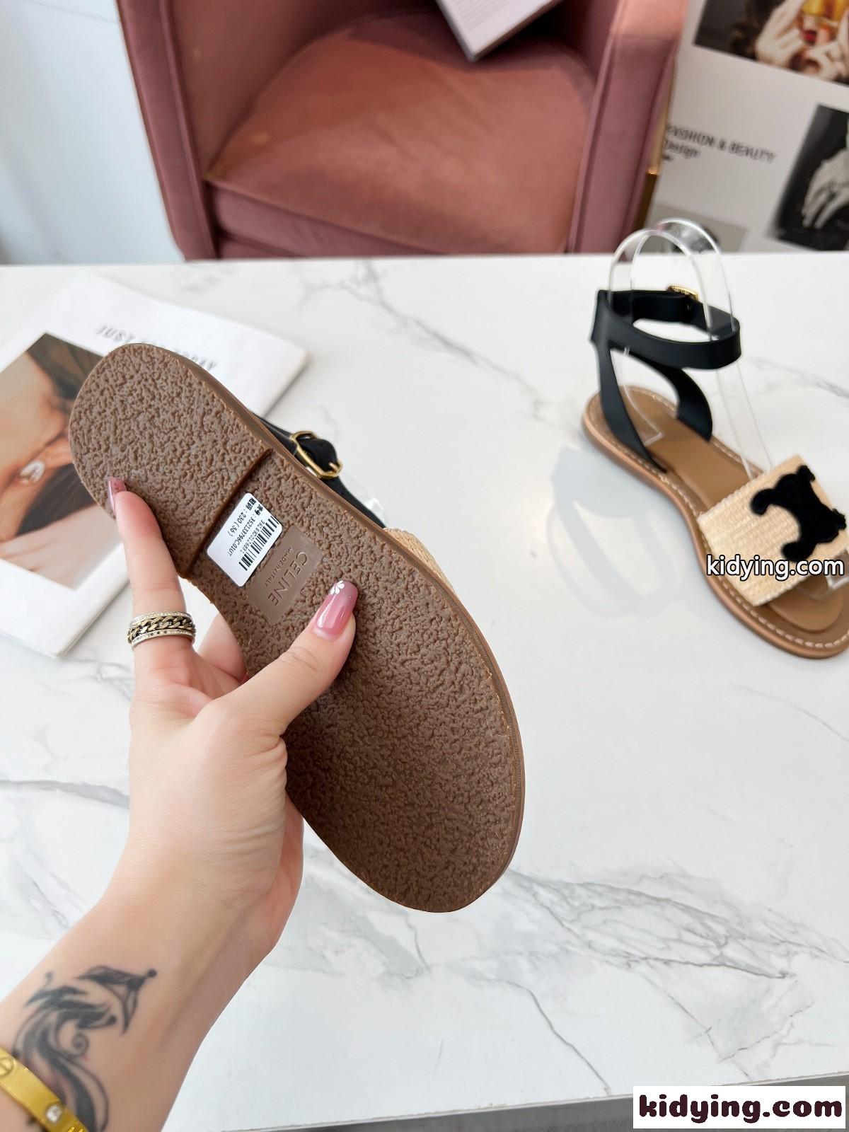 CELINE リンピア フラット ストラップサンダル セリーヌ サンダル コピー レディース-4