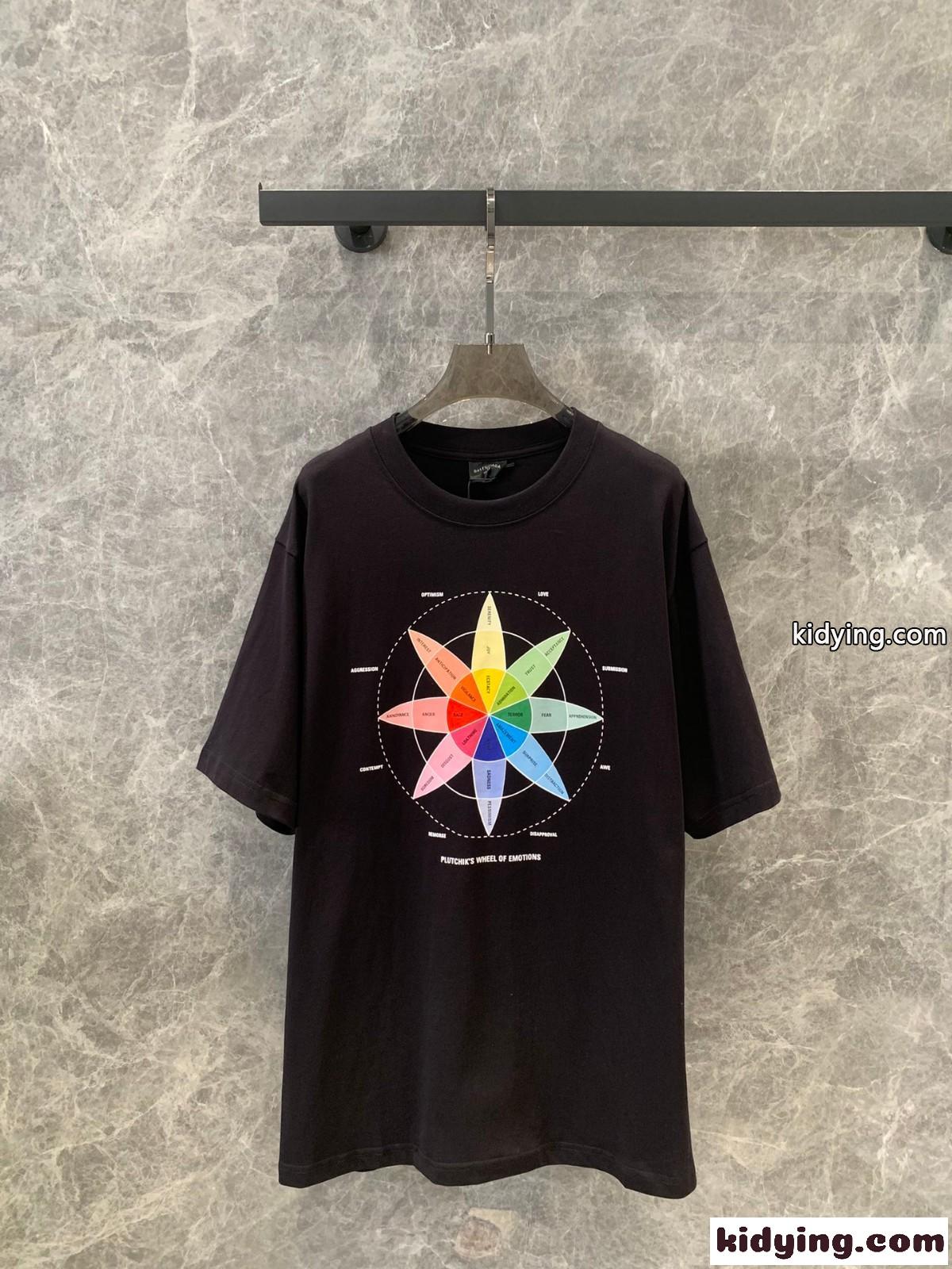 カジュアル 人気 バレンシアガ 半袖Tシャツ コピー プリント Tシャツ ユニセックス-1
