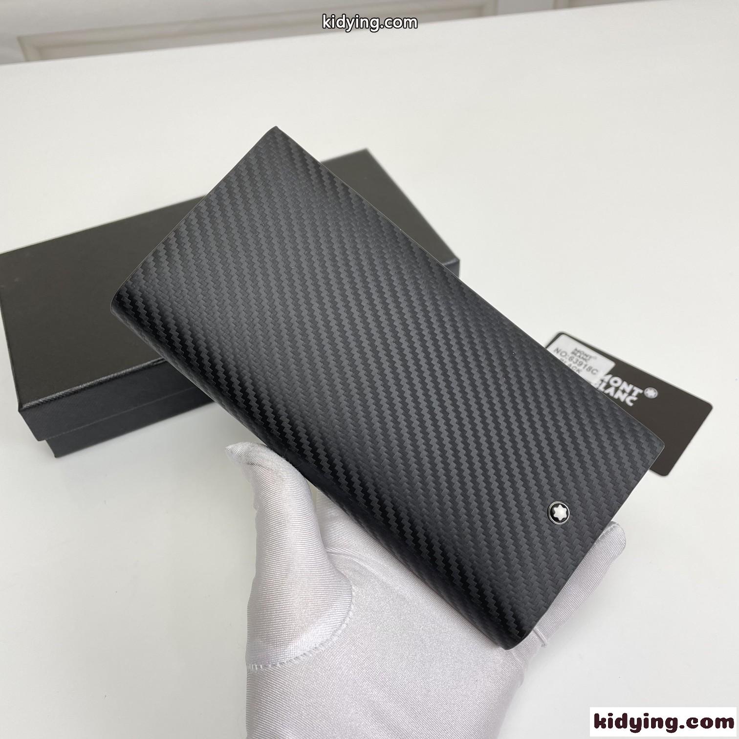 モンブラン 財布 メンズ コピー シンプル上品 柔らかい レザー エレガント 長財布 二つ折り 人気 ブラック-4