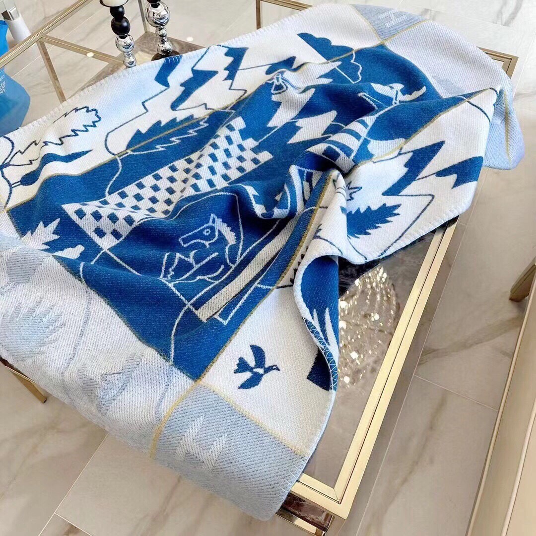 ベビー キッズに エルメス Avalon Epopee アヴァロン・エポぺ ブランケット コピー ウール&カシミヤ-2