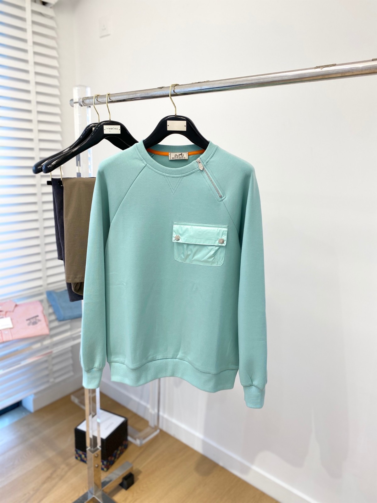 カジュアル おしゃれ クルーネック コットンスウェットシャツ エルメス Tシャツ コピー-0