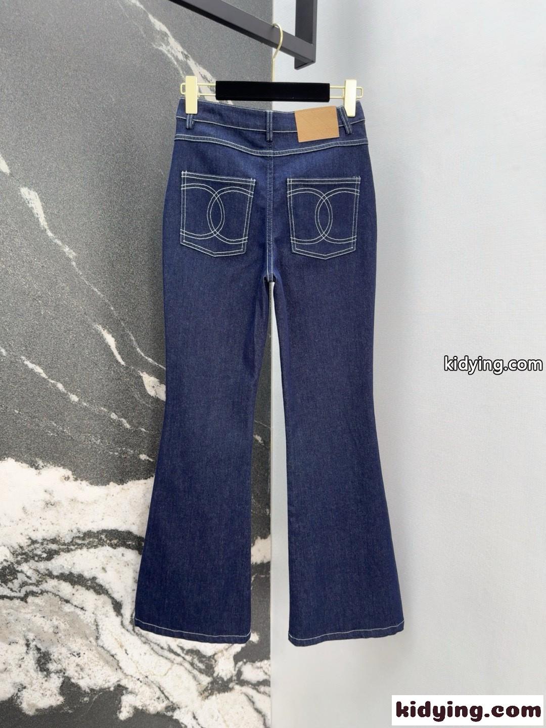 女性らしい フレアデニムパンツ シャネル ジーンズ コピー レディース-2