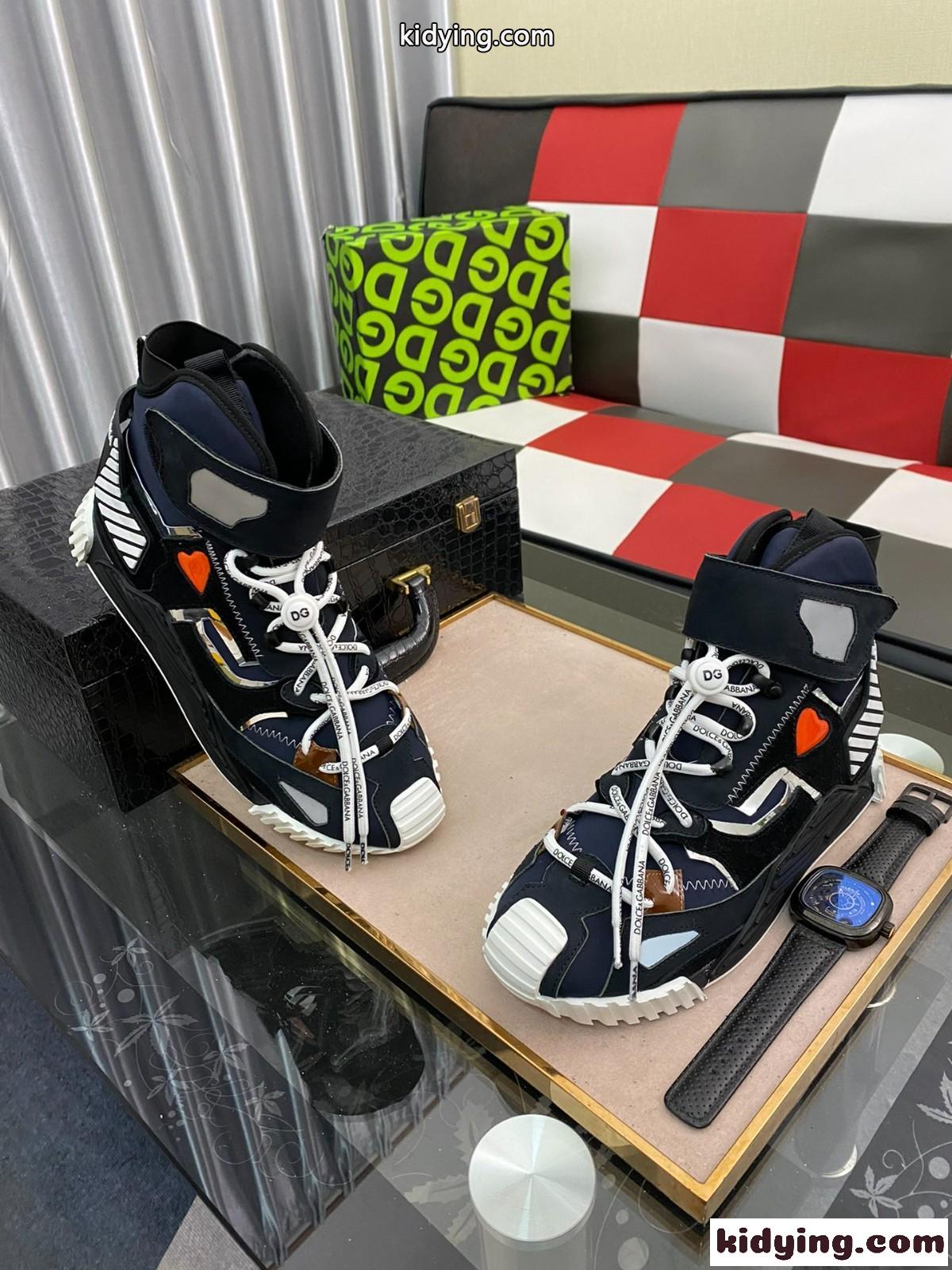 おしゃれ 新作 人気 レースアップ ジューズ ハイカット ドルチェ&ガッバーナ メンズ コピー 軽量 歩きやすい-0