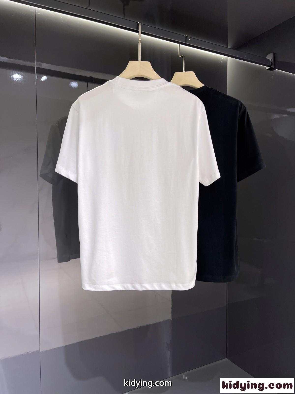 シンプル ロゴ 刺繍 クルーネック 着心地いい ロエベ tシャツ コピー 半袖 春夏 定番 トップス-4