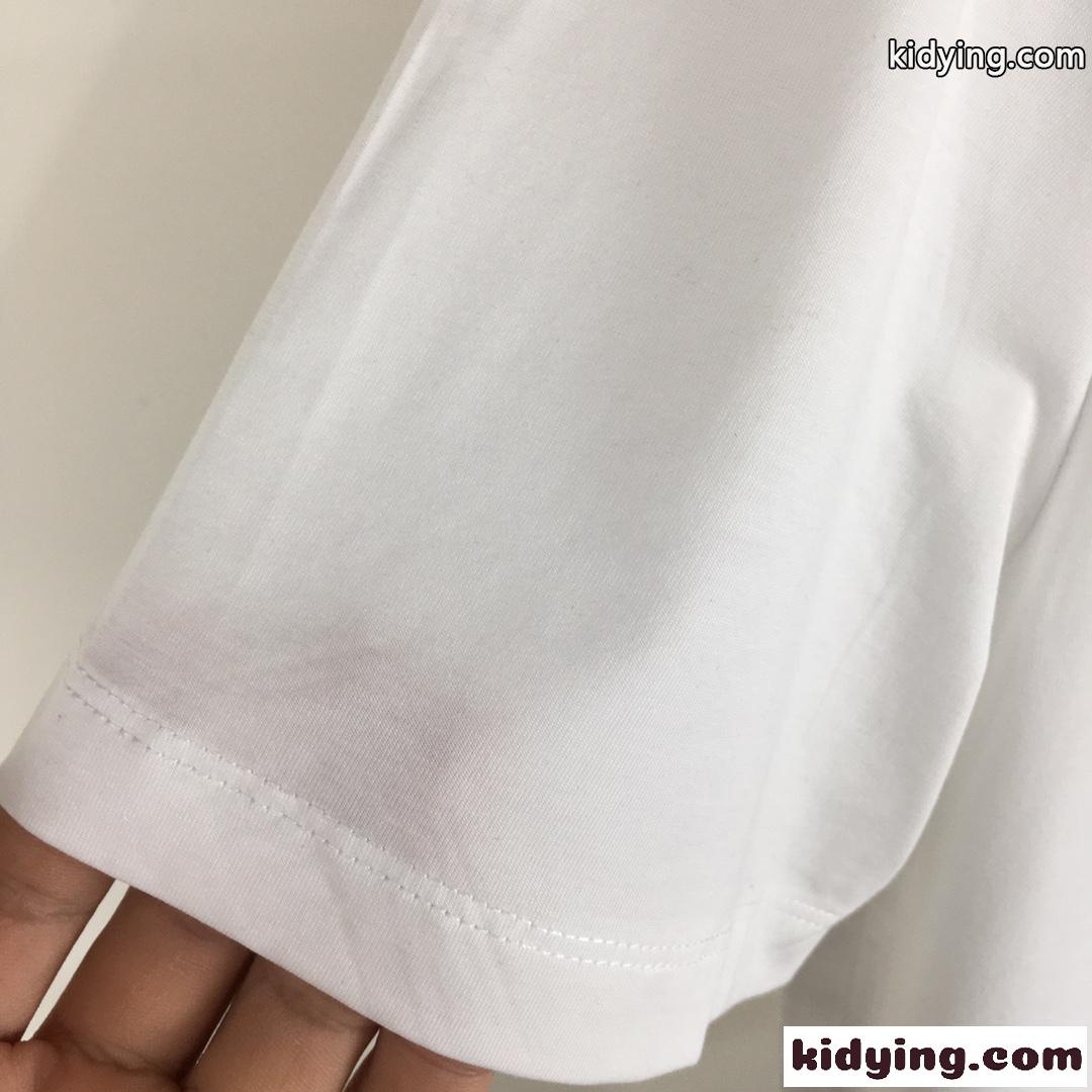 エンボスロゴ シルケットコットン 半袖Tシャツ ヒューゴ・ボス Tシャツ コピー ホワイト-3