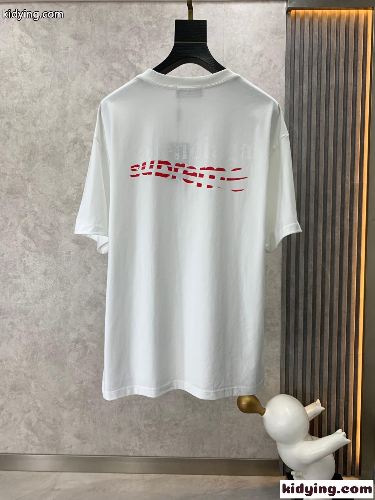 バレンシアガ Tシャツ コピー プリント 人気 カジュアル おしゃれ クルーネック コットン-1