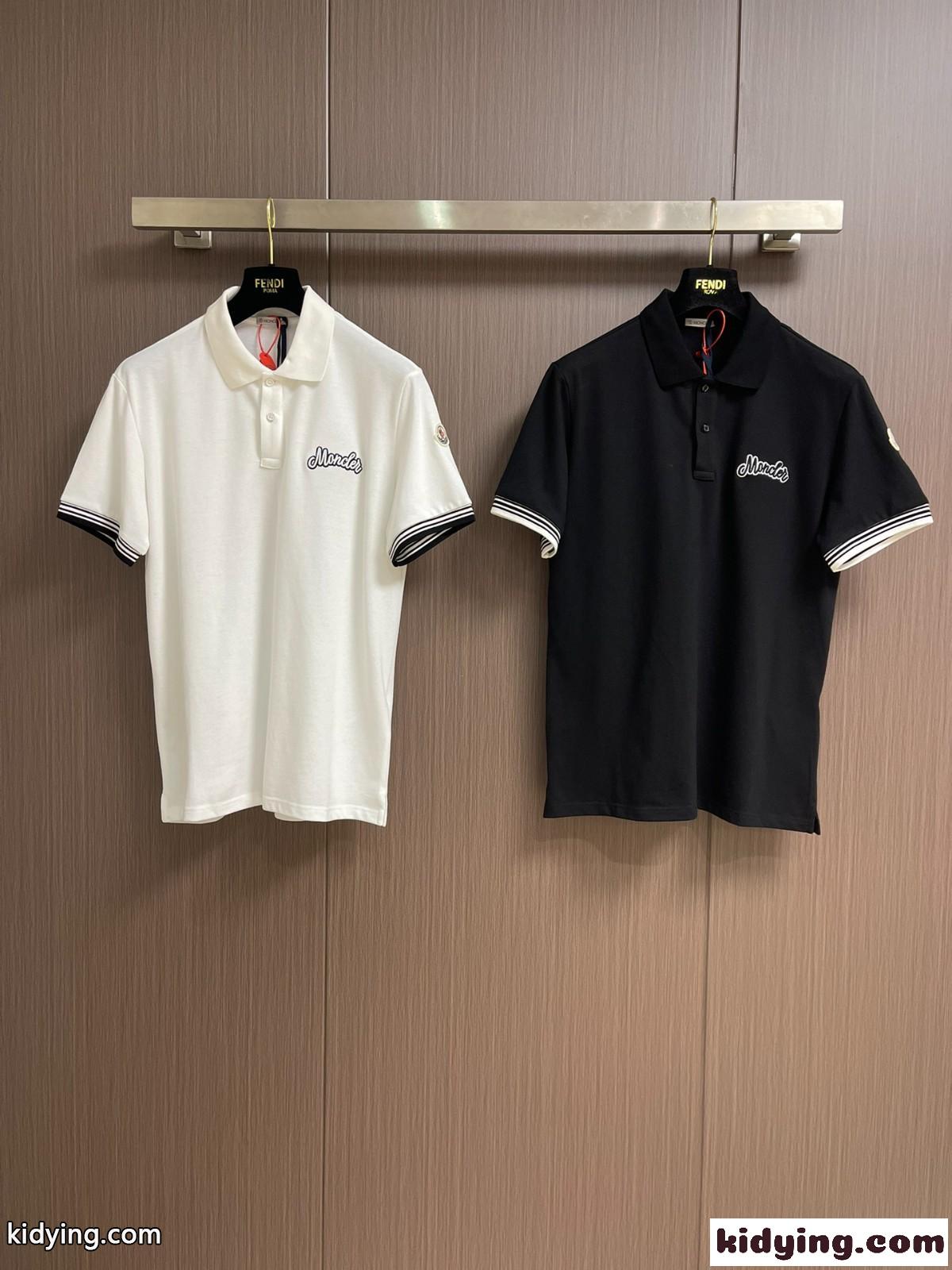 カジュアル 上品 刺繍入り コットンピケ 半袖 ポロシャツ モンクレール Tシャツ スーパーコピー-0