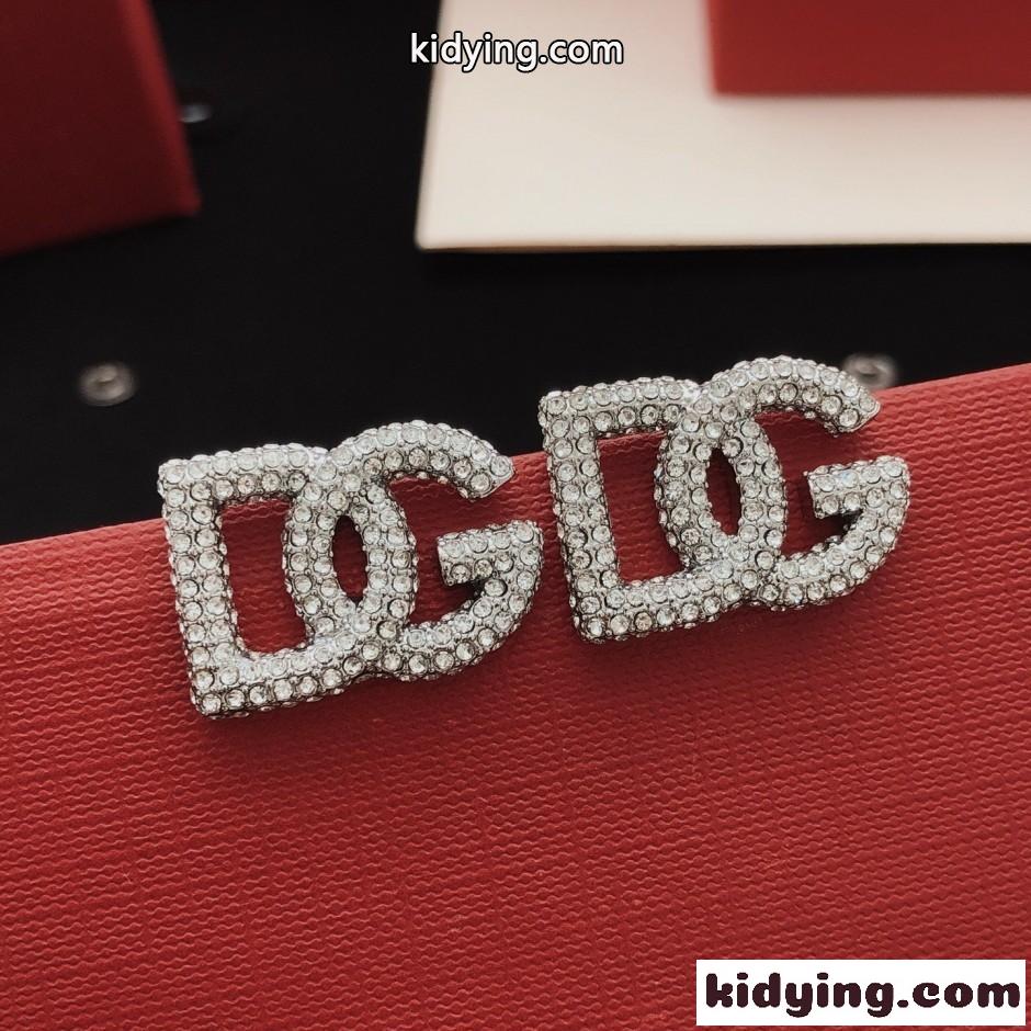 大人気 ラインストーン DGロゴピアス ドルチェ&ガッバーナ イヤリング 偽物-2