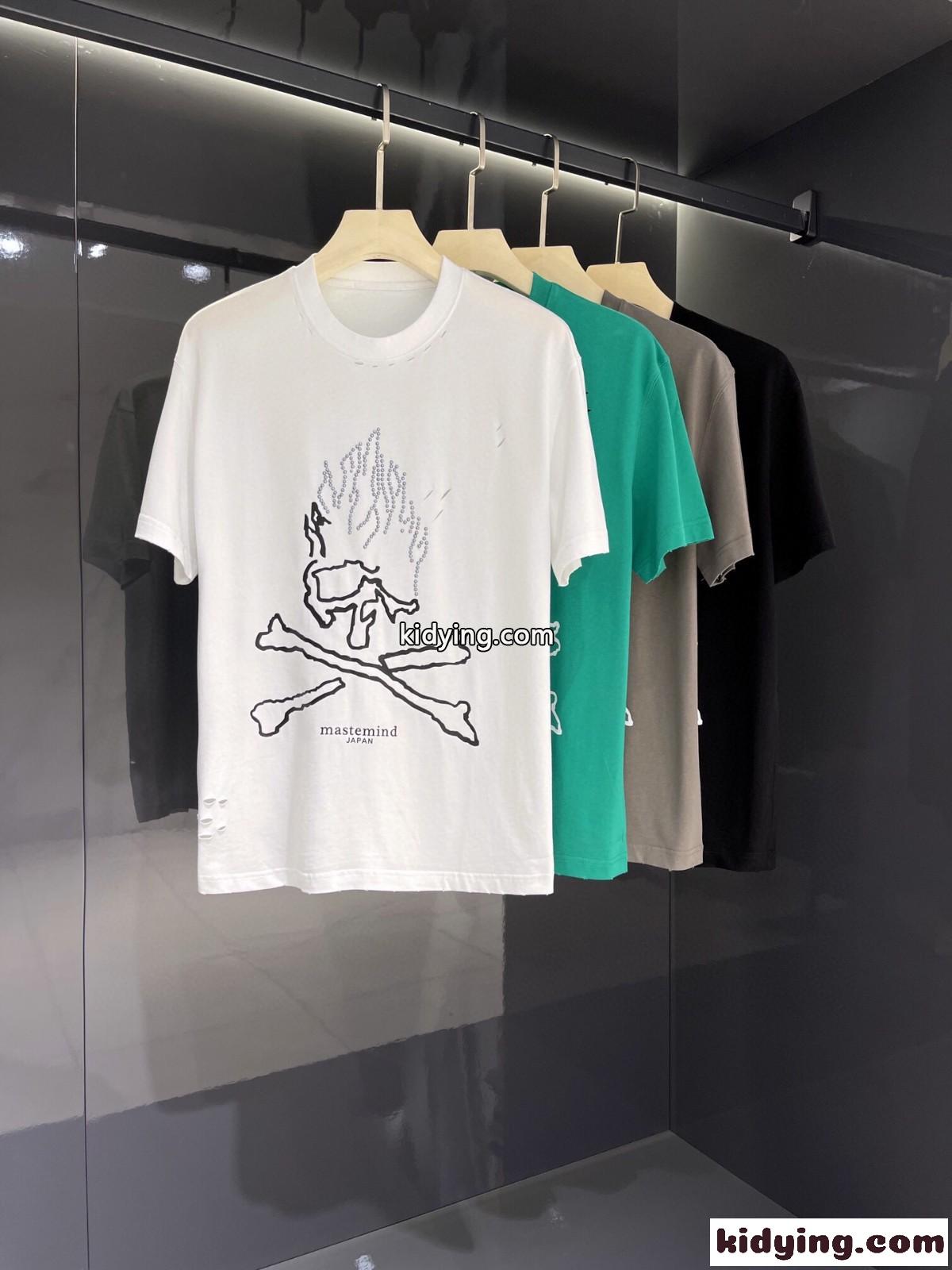 カジュアル マスターマインド・ジャパン 半袖Tシャツ コピー ファッション 目を引く 個性的 ダメージ加工 プリント-0