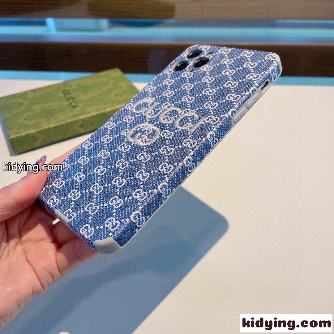 おしゃれ ロゴ 刺繍入り グッチ アイフォンケース コピー iPhone13 人気 アイフォンカバー 全面保護 耐衝撃-2