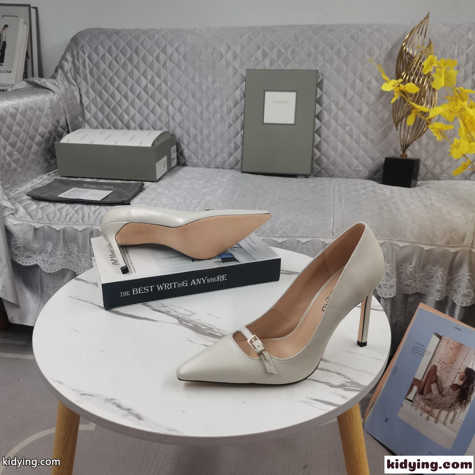 Angelina クロコエンボス パンプス トムフォード パンプス コピー ホワイト-3