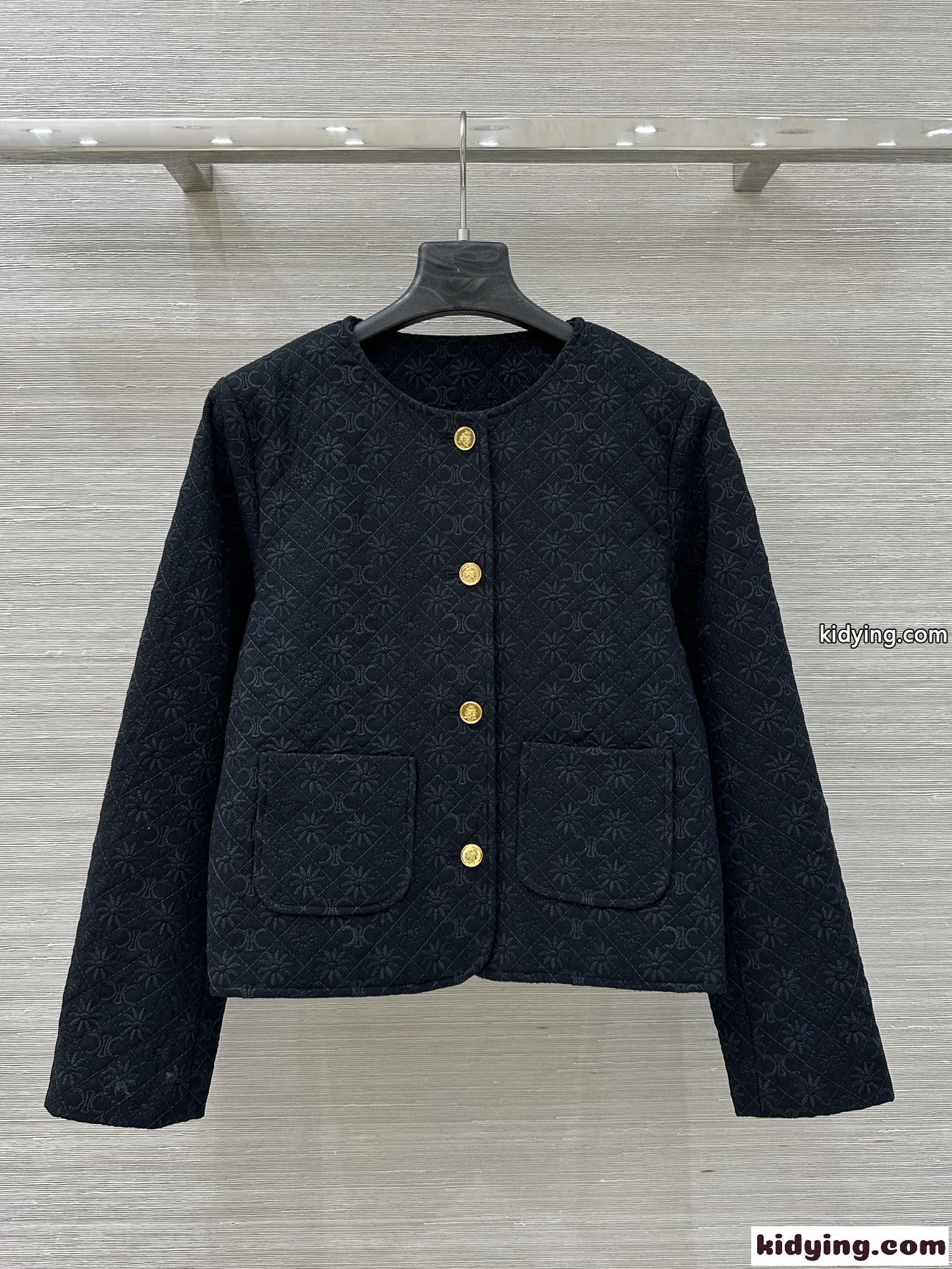 上品 ノーカラージャケット セリーヌ ジャケット コピー レディース アウター ブラック-2