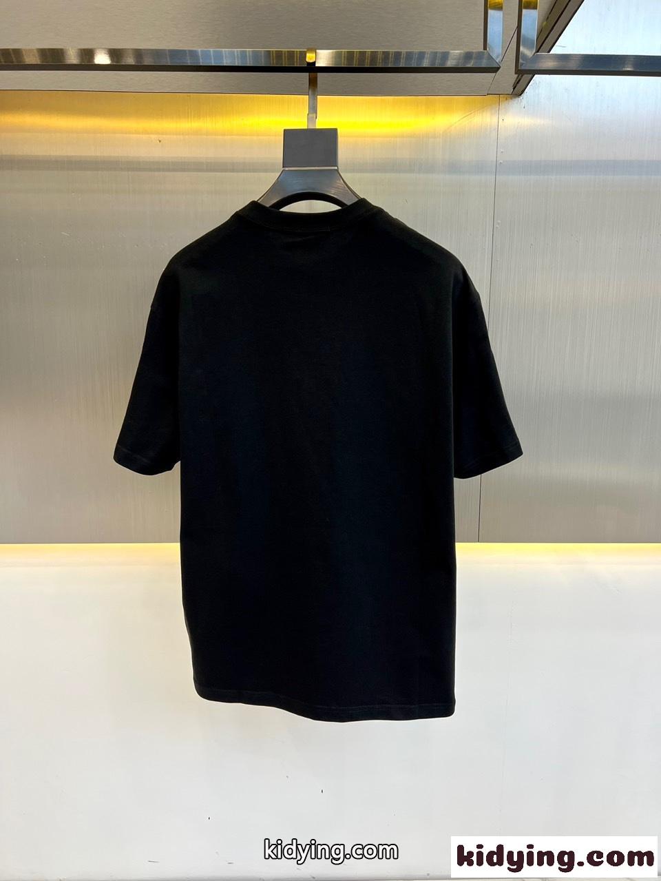 おしゃれ 合わせやすい ロゴ クルーネック 半袖Tシャツ クリスチャン・ディオール Tシャツ コピー ブラック-4