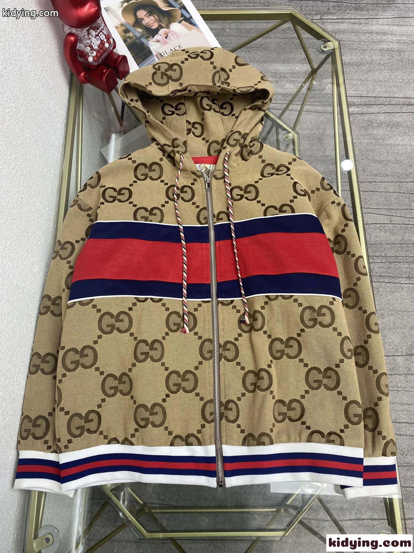 カジュアル 着心地いい グッチ ジャケット コピー フード付き おしゃれ 定番 人気 レディース アウター-2
