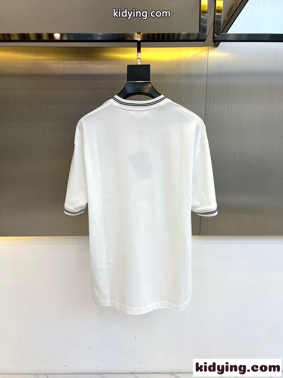 カジュアル 合わせやすい クルーネック プラダ Tシャツ 偽物 半袖トップス ホワイト-3