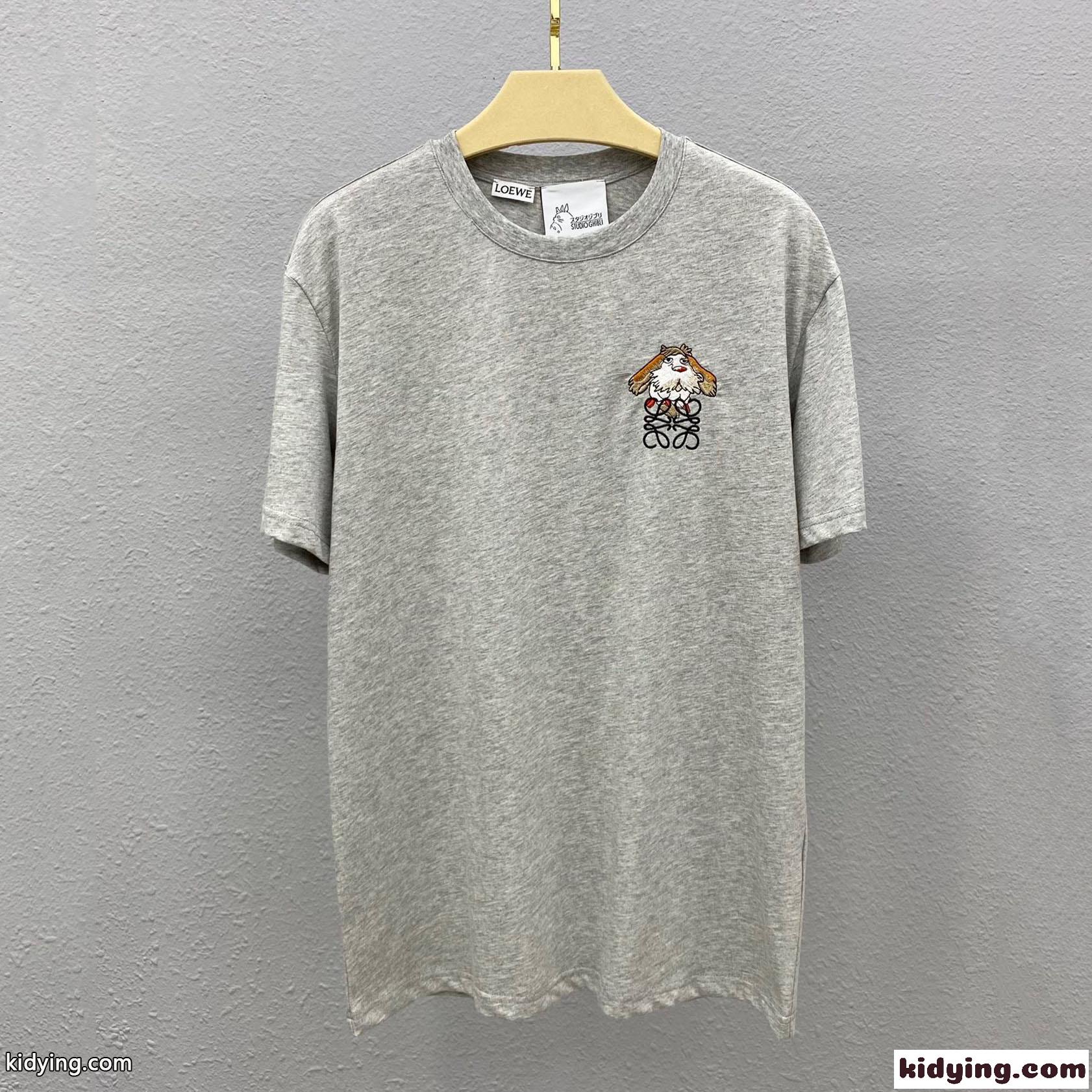 遊び心いっぱい 新作 ヒン アナグラム 半袖Tシャツ ロエベ Tシャツ コピー コットン ユニセックス-0