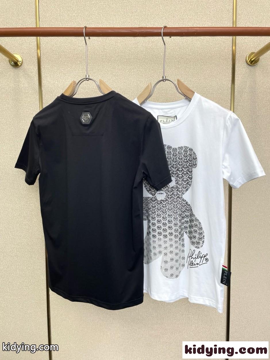 注目される ベアモチーフ 半袖Tシャツ フィリッププレイン Tシャツ 偽物 クルーネック-2