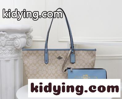 COACH コーチの新型PVC コーチバッグ 品番コピー ヘッドコート牛革両面トートtote女包子母包-2