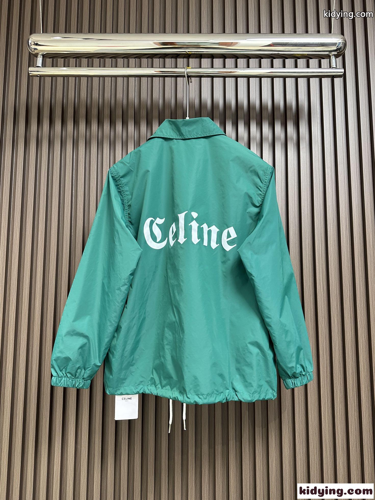 CELINEプリント コーチジャケット セリーヌ ジャケット コピー グリーン-2