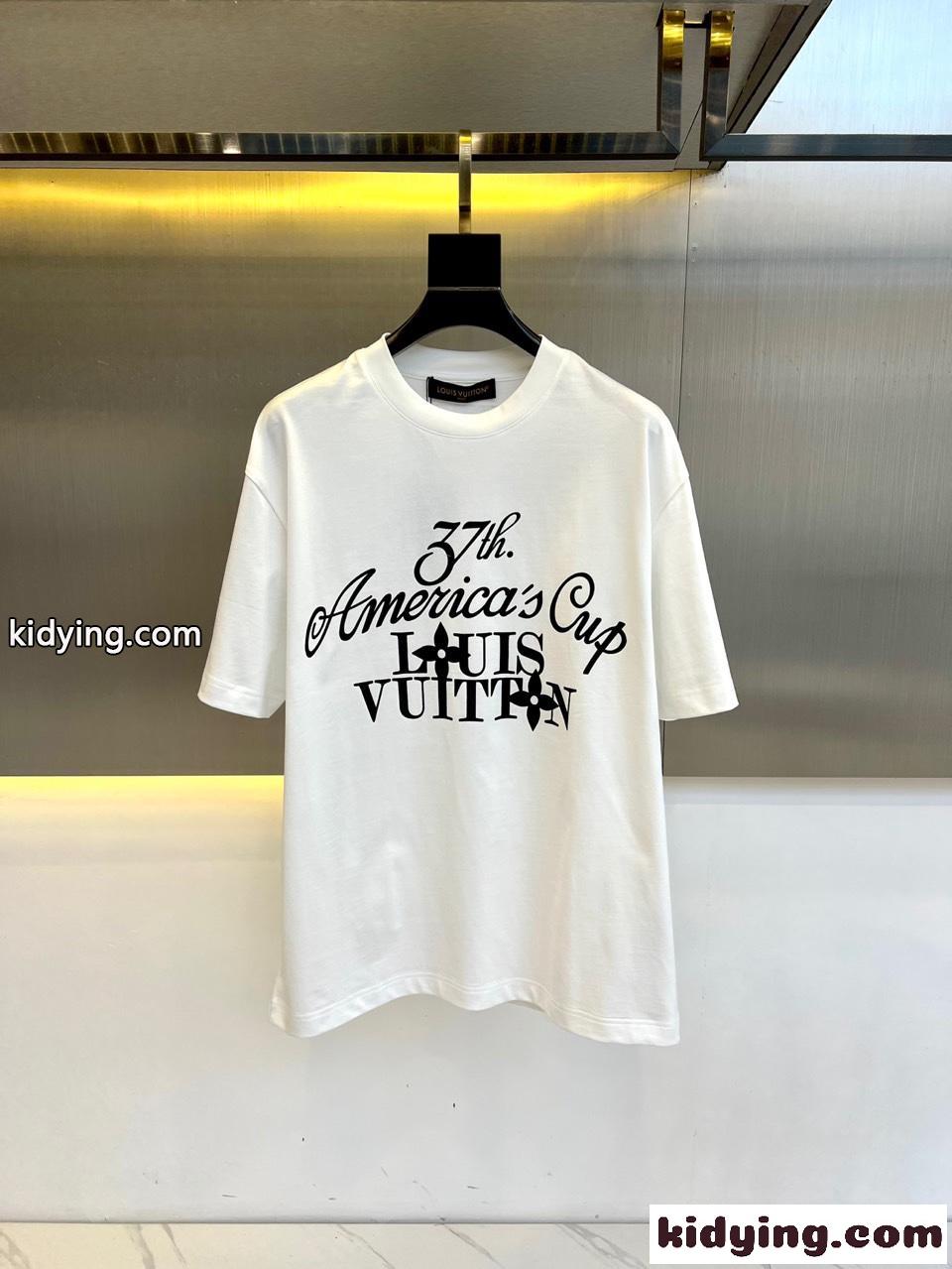 定番 カジュアル プリント 半袖Tシャツ ルイ・ヴィトン Tシャツ コピー ホワイト-0