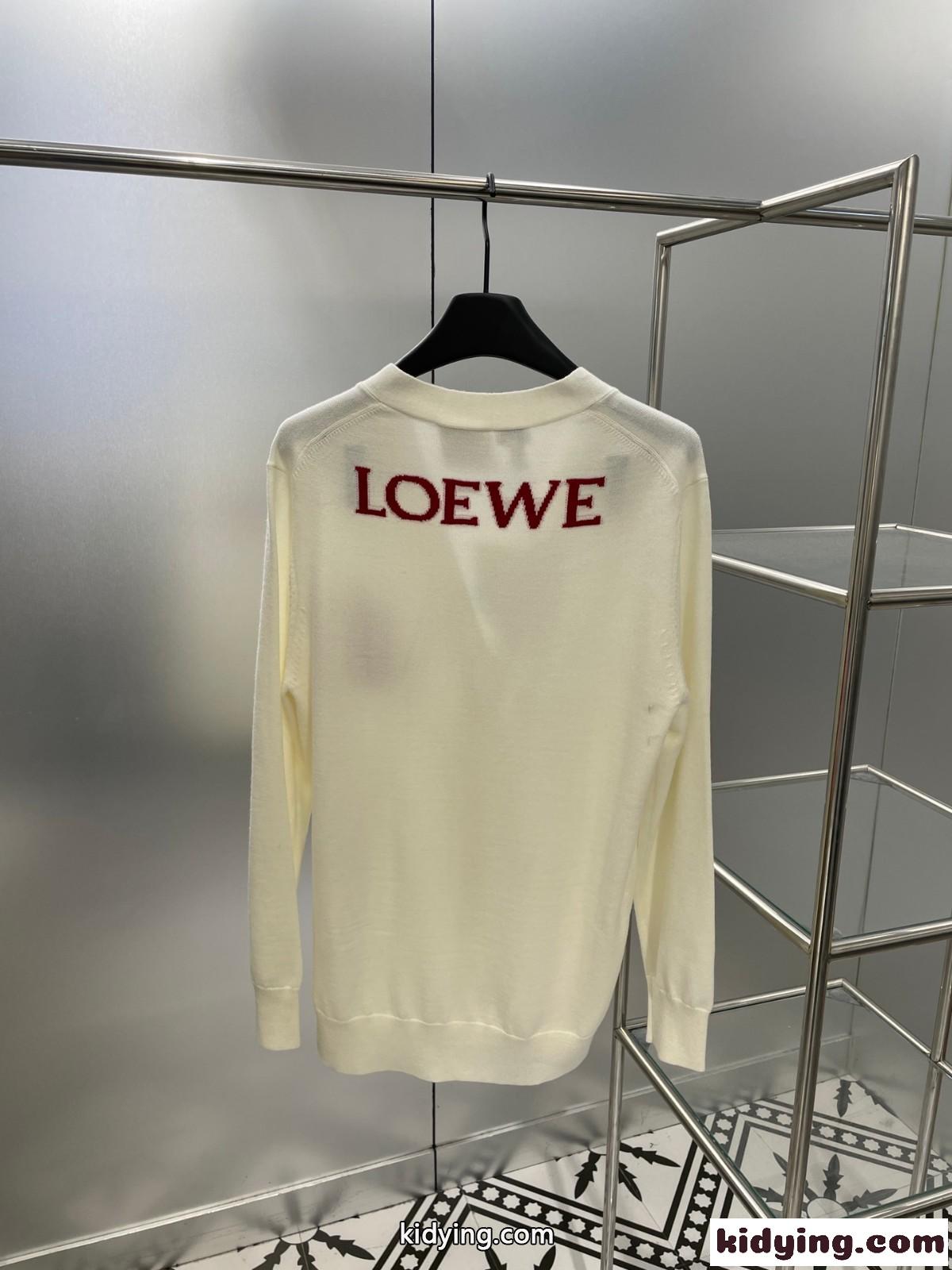 LOEWE × ハウルの動く城 カルシファー Vネック ウール ロエベ カーディガン コピー 長袖-1