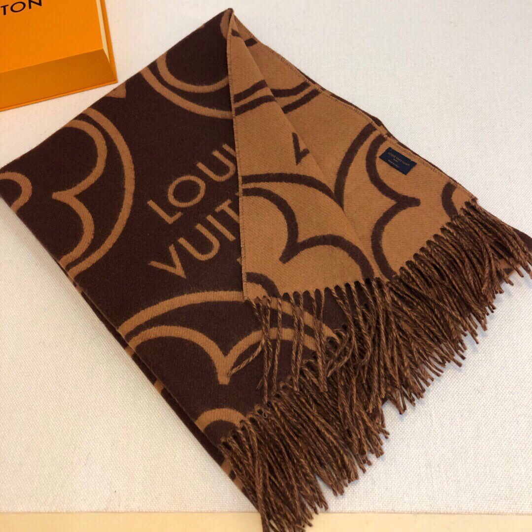 大判サイズで暖かい☆ルイヴィトン スカーフ コピー LV イン ブルーム マフラー-1