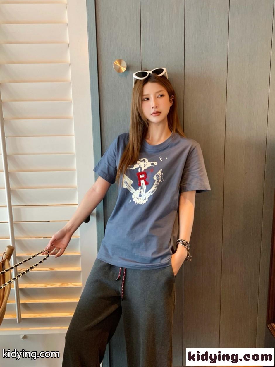 カジュアル ヴィンテージ 半袖Tシャツ ラルフローレン Tシャツ 偽物 グレー-3