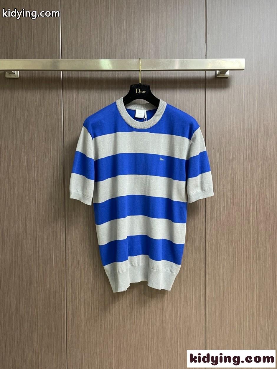 カジュアル コットンニット 半袖Tシャツ クリスチャン・ディオール Tシャツ コピー-1