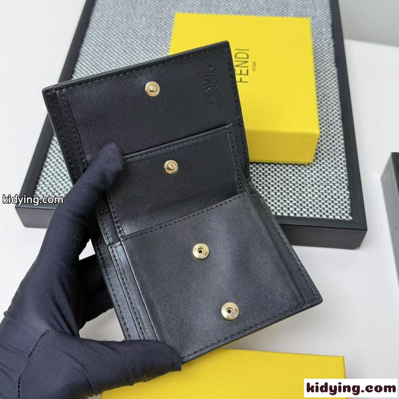 FF 小銭入れ付き 2つ折り財布 フェンディ 財布 スーパーコピー ブラック-3