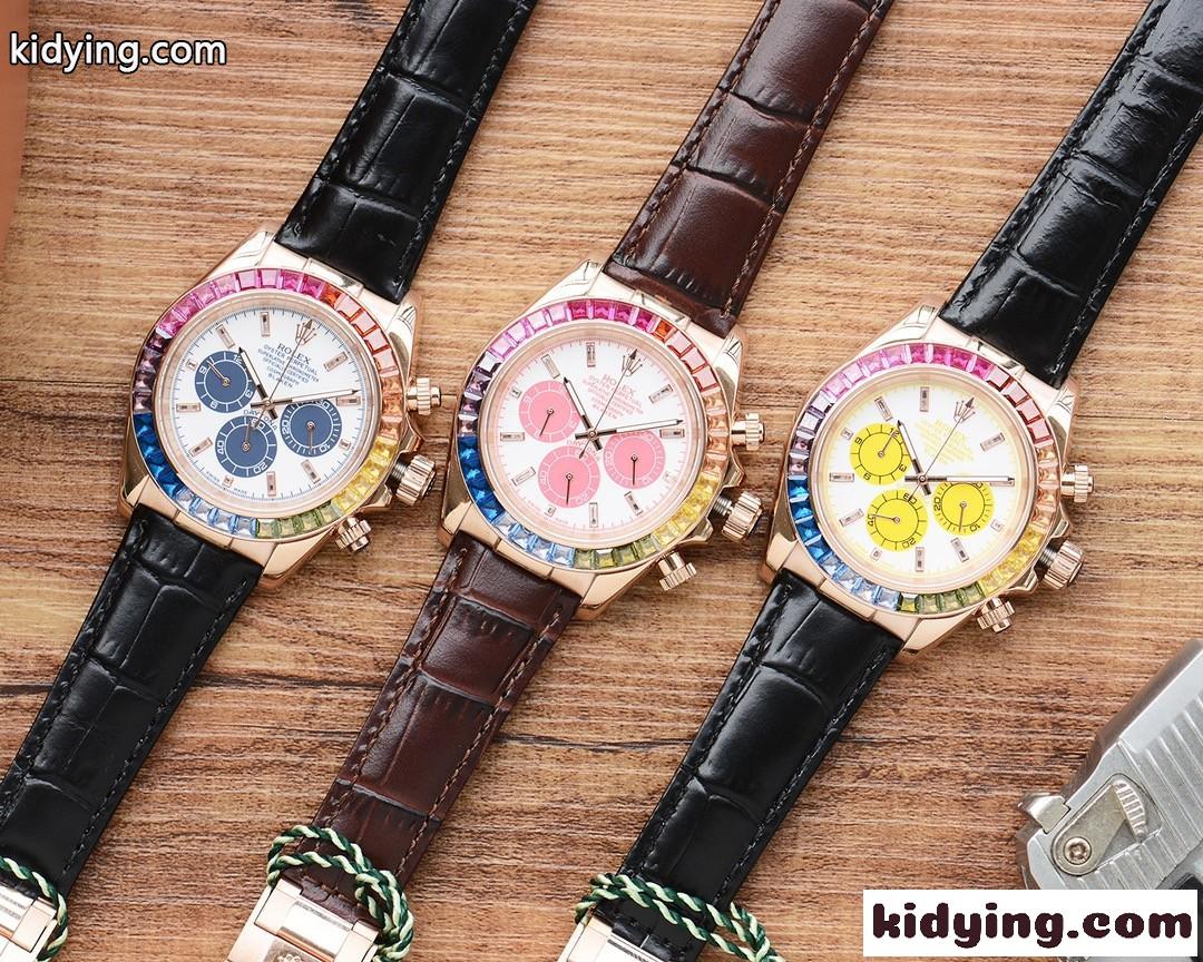 ロレックス のRolex Rainbowレインボーリングデイトナが発売 発売 Diwを風靡した ロレックス 腕時計 革コピー-0