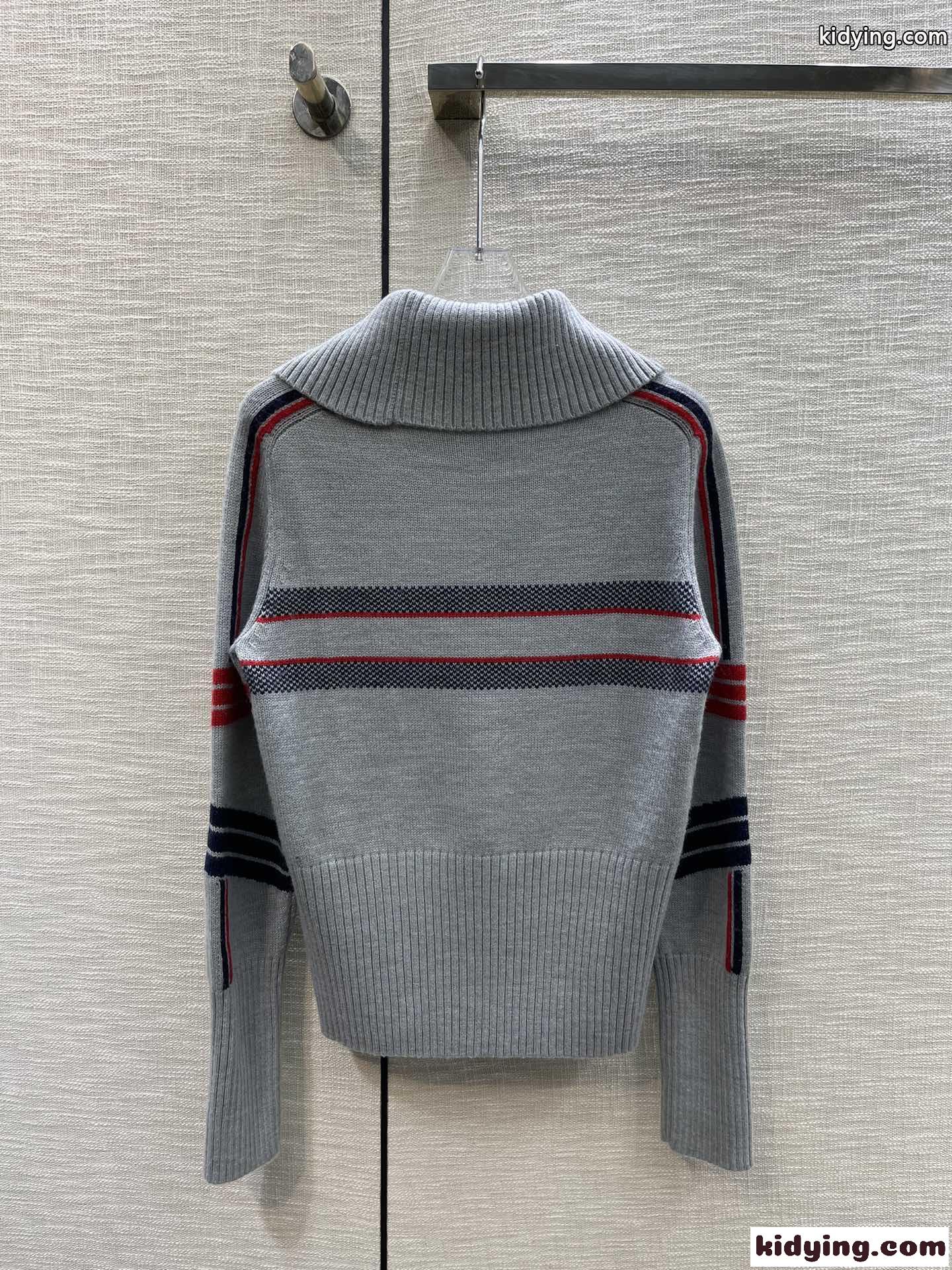 DIORALPS スタンドカラー セーター クリスチャン・ディオール セーター コピー グレー-4
