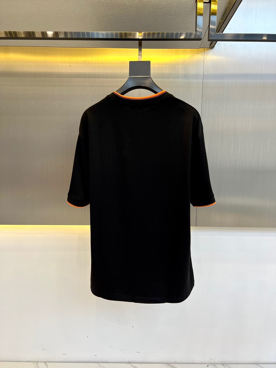 カジュアル リラックス 半袖Tシャツ エルメス Tシャツ 偽物 クルーネック ブラック-4