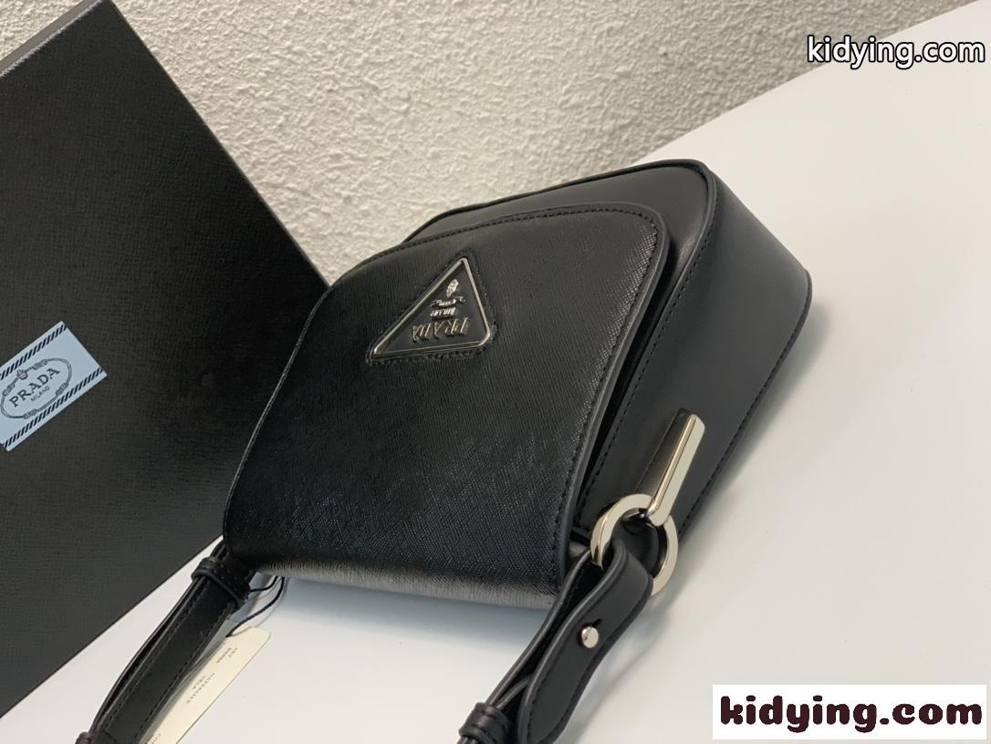 定番 レディース 斜め掛け ショルダーバッグ プラダ バッグ コピー おしゃれ コンパクト カバン ブラック-3